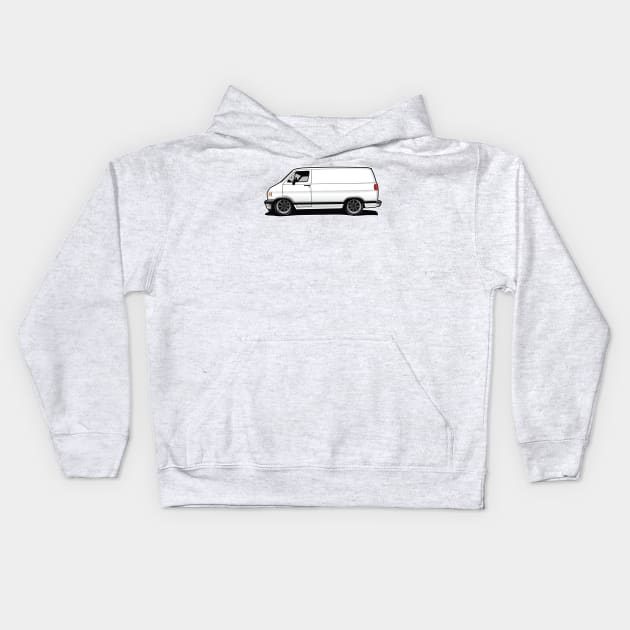 1994 White Dodge Van Kids Hoodie by RBDesigns